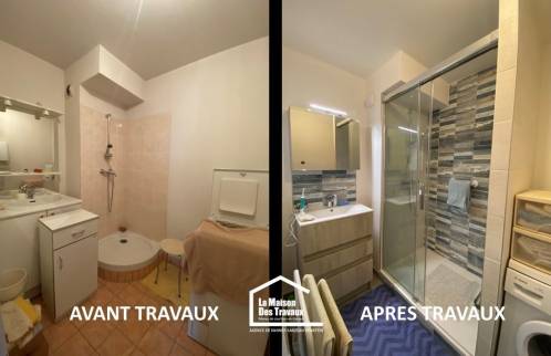 Rénovation totale d'une salle de bain dans un appartement à Vannes (56000)