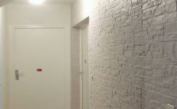 Mur de l'entrée aspect pierre