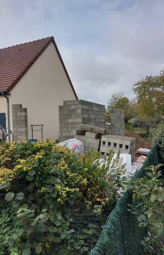 Dalle et élévation extension