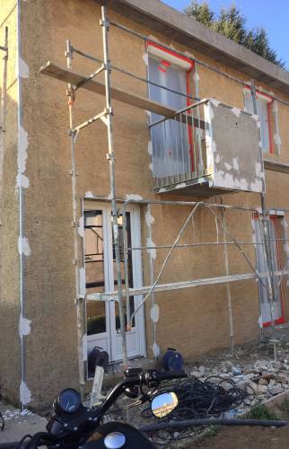 Travaux de ravalement en préparation