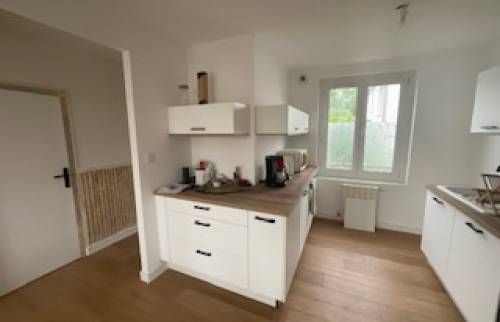 Revêtement de sol vinyle Coretex décor parquet sol cuisine et couloirs à Douarnenez (29100)