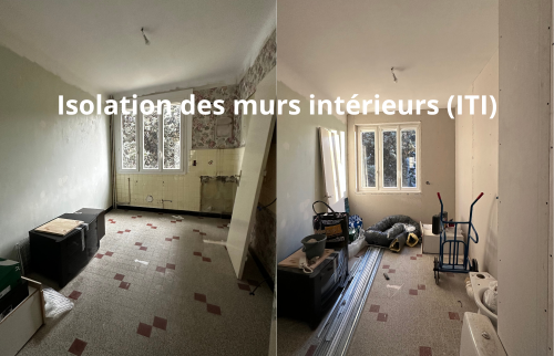 Isolation thermique des murs par l'intérieur (ITI) à Oullins-Pierre Bénite (69310)