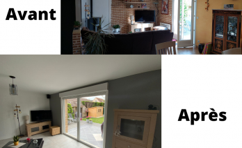 Avant et après remplacement fenêtre Arras