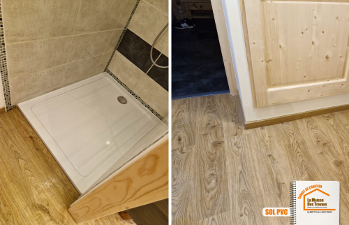 Meubles intégrés sur-mesure, Artisan pose sol PVC, Rénovation intérieure Beaufort, Rangement pratique maison