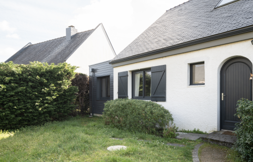 Extension de maison avec ossature et bardage bois à Vertou