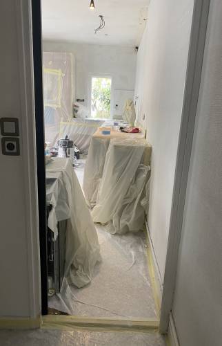 Rénovation de la cuisine et protection du mobilier 