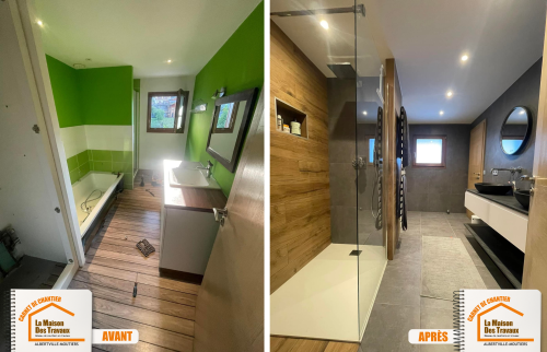 Salle de bain - rénovation travaux - architecte 73, décorateur intérieur 73, peintre 73, carreleur 73, plaquiste 73, plombier 73, électricien 73