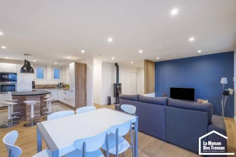 Rénovation complète d'une villa contemporaine sur 2 niveaux, Champagne au Mont D'Or