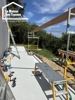 Chantier preau bois Penestin vue d ensemble