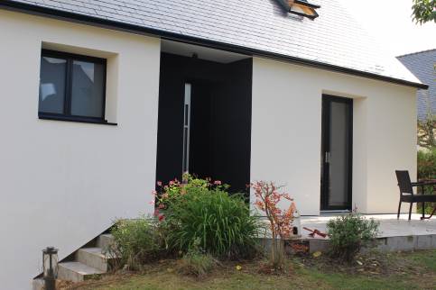 rénovation de la façade d'une maison