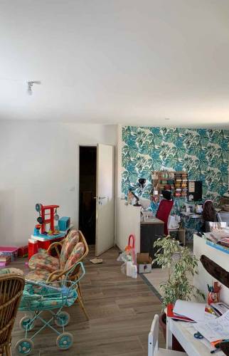 Intérieur extension maison atelier de couture