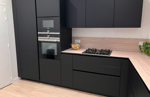 Surélévation d'une maison ossature bois à Nantes - cuisine aménagée