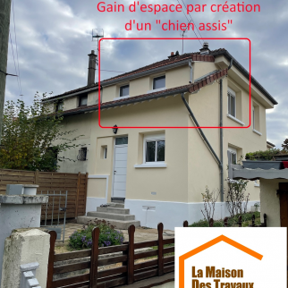 Surélévation partielle du toit (Montgeron 91230)