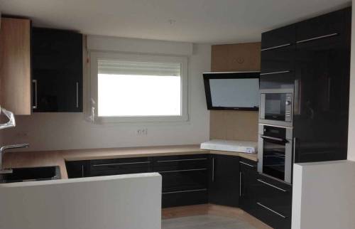 La cuisine en cours d'installation