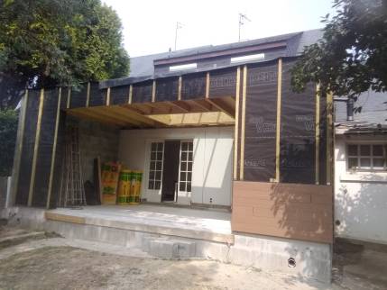Ossature bois du nouvel agrandissement de maison - Nantes (44000)