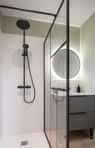 Création d'une salle de bain pour les invités au Bignon