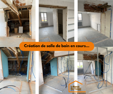 Travaux de création de salle de bain en cours - Montauban 82000