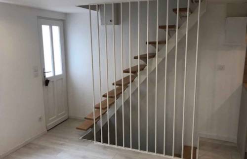 Pose d'un escalier à Deauville