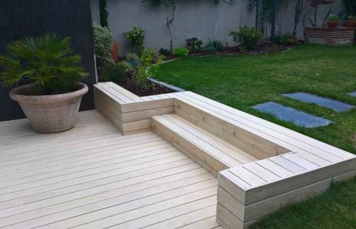 Escalier terrasse en bois 