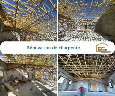  Rénovation de maison avec pose d'une nouvelle charpente - Alixan 26300