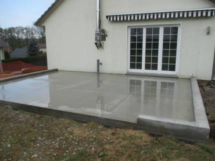 Création d'une dalle béton