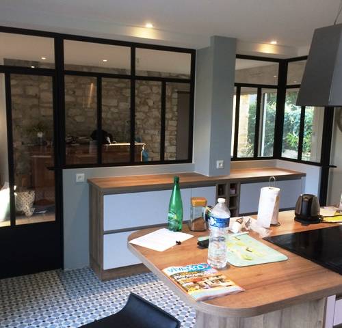 Création d'une cuisine semi-ouverte