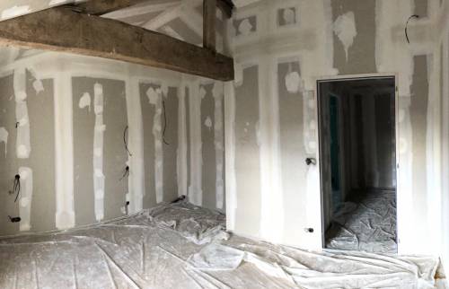 Pendant travaux rénovation d'une chambre