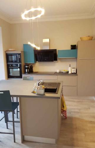 ilôt central avec réseau évier intégré