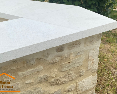 APRES Finition jointement des pierres et chapeaux 