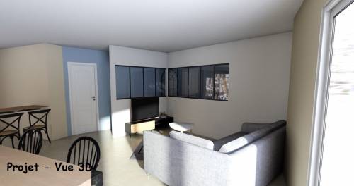 Simulation 3D (vue salon)