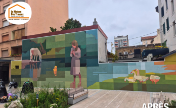 rénovation urbaine Annemasse, enduit façade Haute-Savoie, ravalement immeuble centre-ville, façade artistique Annemasse, courtier rénovation bâtiment