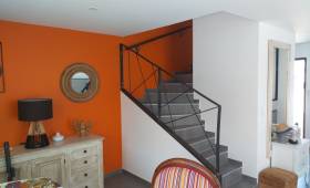 peinture mur escaliers
