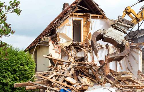 démolition d'une partie d'une maison à BOITRON 77