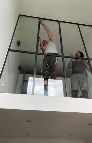 verrière d'atelier sur la mezzanine