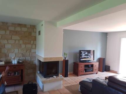 Nouvel aménagement de salon salle à manger dans une maison rénovée - Evry-Grégy-sur-Yerres 77166