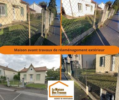 Aménagement extérieur de maison avant travaux de revêtement de sol - Montauban 82000