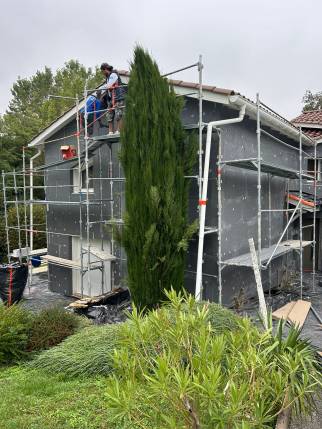travaux isolation en cours