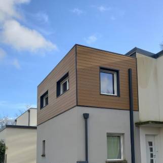 Nouvelle surélévation de maison à toit plat - Nantes 44