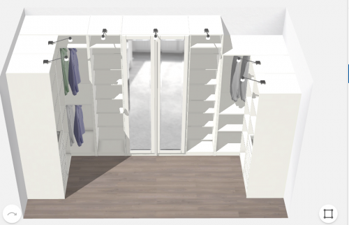 Plan 3D du dressing 