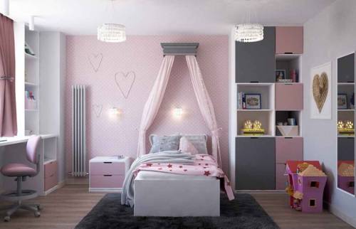 Décoration chambre fille rose