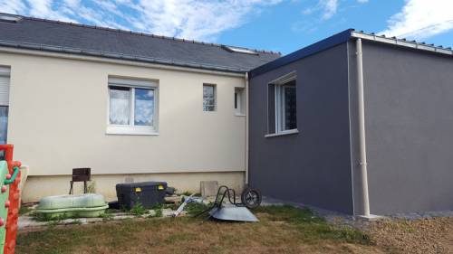 Travaux d'isolation thermique extérieure sur une maison et agrandissement latéral - Cholet 49300