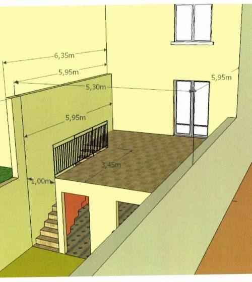 Le projet de maçonnerie pour recevoir la véranda