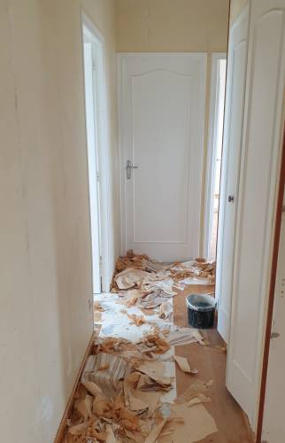 Détapissage du couloir