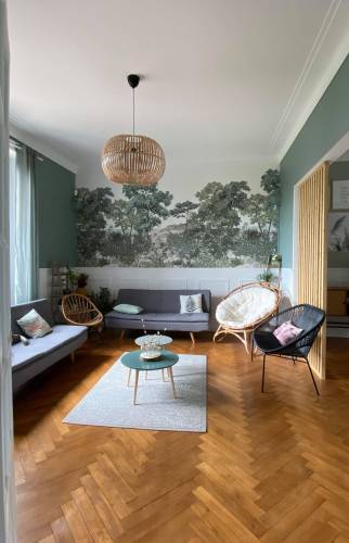 Rénovation salon et papier peint panoramique