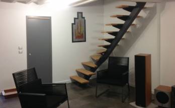 Escalier à limon central Bourg la Reine