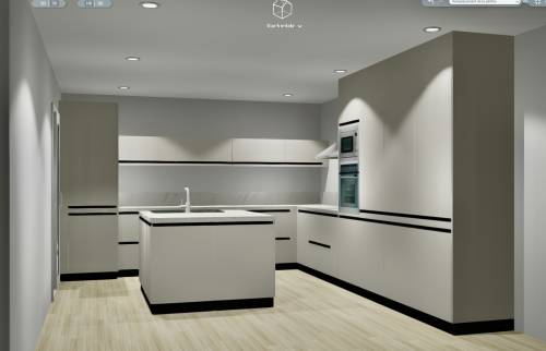 Projection 3D de la future cuisine
