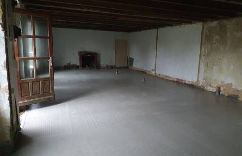 sol avant renovation chauffage au sol bruz