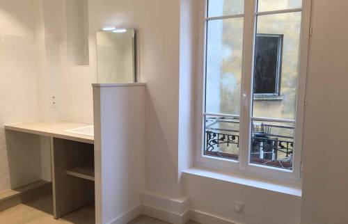 Rénovation et réagencement d'un appartement situé dans le quartier Lyon Brotteaux : espace salle de bains