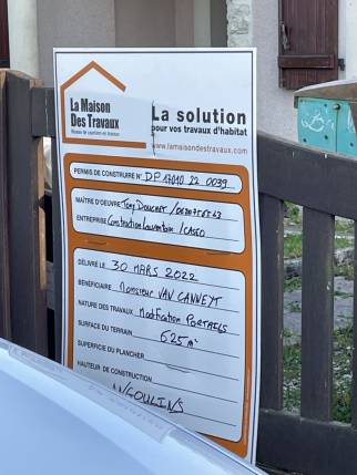 Début des travaux de portail