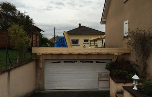 début travaux extension bois